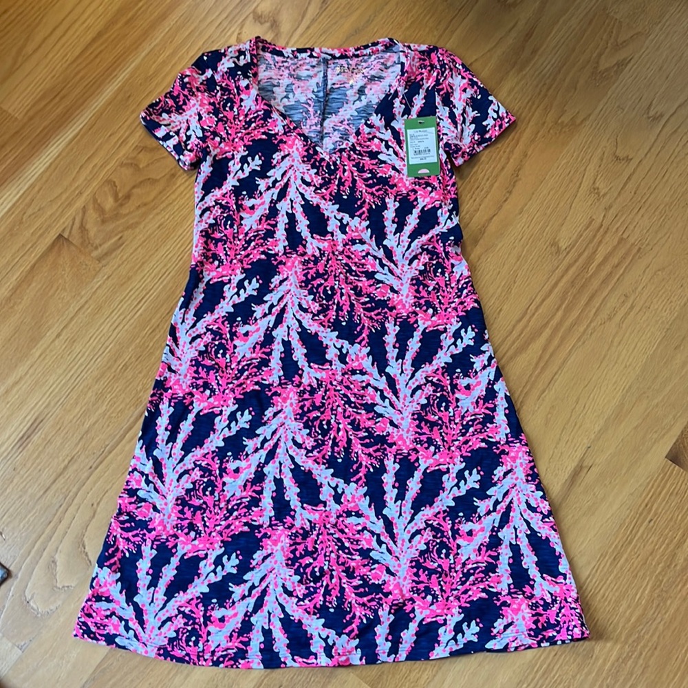 Lilly Pulitzer Jessica short sleeve dress nauti Navy beyond the Sea size XXS NWT